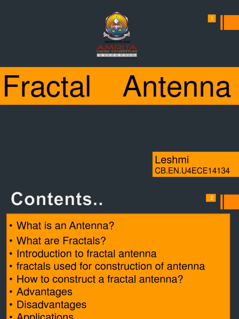Presentation 1 | PDF | Antenna (Radio) | Fractal