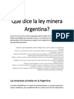Ley Minera Argentina