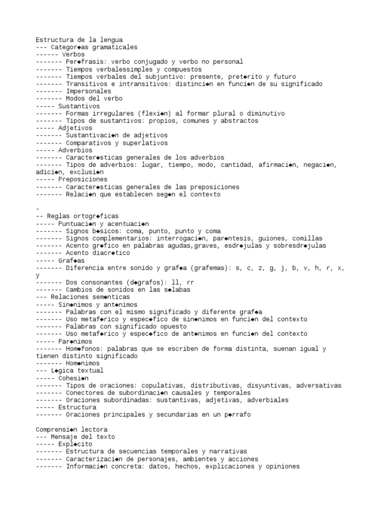 Lengua y Comprensión Lectora | PDF | Verbo | Mecánica del lenguaje