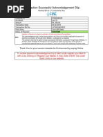 Transaction Successful Acknowledgement Slip: Thank You For Your Concern Towards The Environment by Paying Online