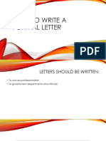 How To Write A Formal Letter