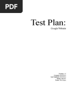 Test Plan:: Google Website