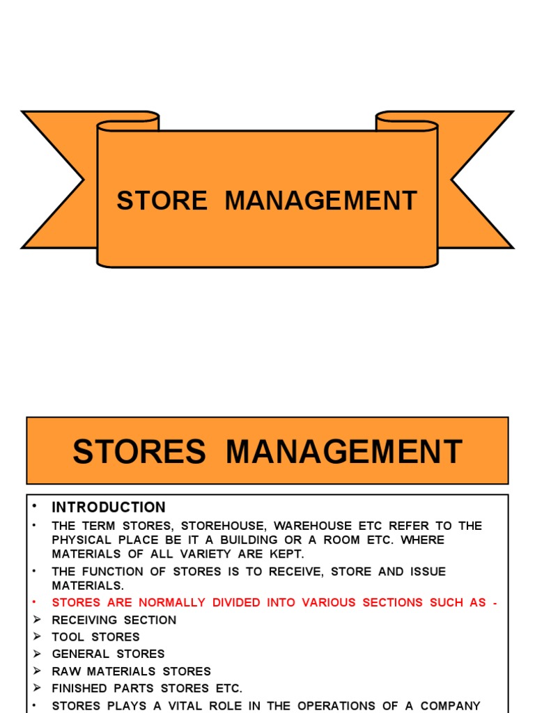 Stores Management