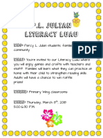 Literacy Luau Flyer