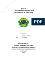 DESNITA ASPRIYANI - H161600518 - MAKALAH PBO ENCAPSULATION Dan INHERITANCE PDF