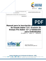 Manual inscripcion estudiantes pre saber 11 - saber 11 - validantes - para estudiantes e individuales 2017 - v2.pdf