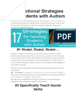 Instructional Strategies For Students With Autism