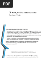 Models, Principles and Development of Curriculum Design