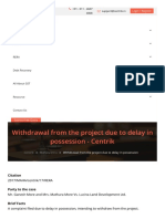 Withdrawal From The Project Due To Delay in Posses