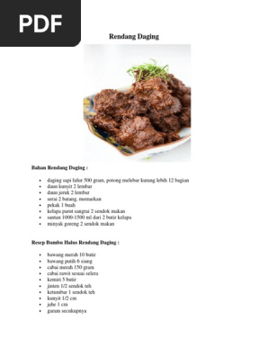 Teks Prosedur Rendang Daging