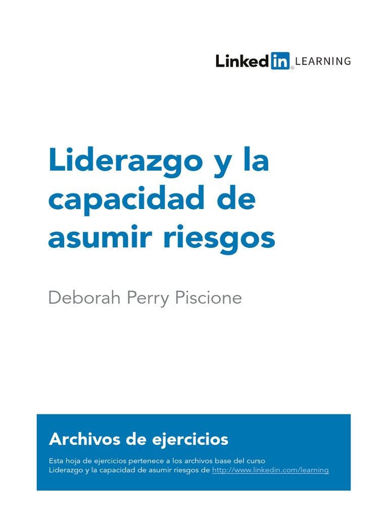 Liderasgo y La Capacidad de Asumir Riesgos | PDF
