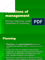 Functions of Management: Planning, Organizing, Leadership, Coordination & Controllong