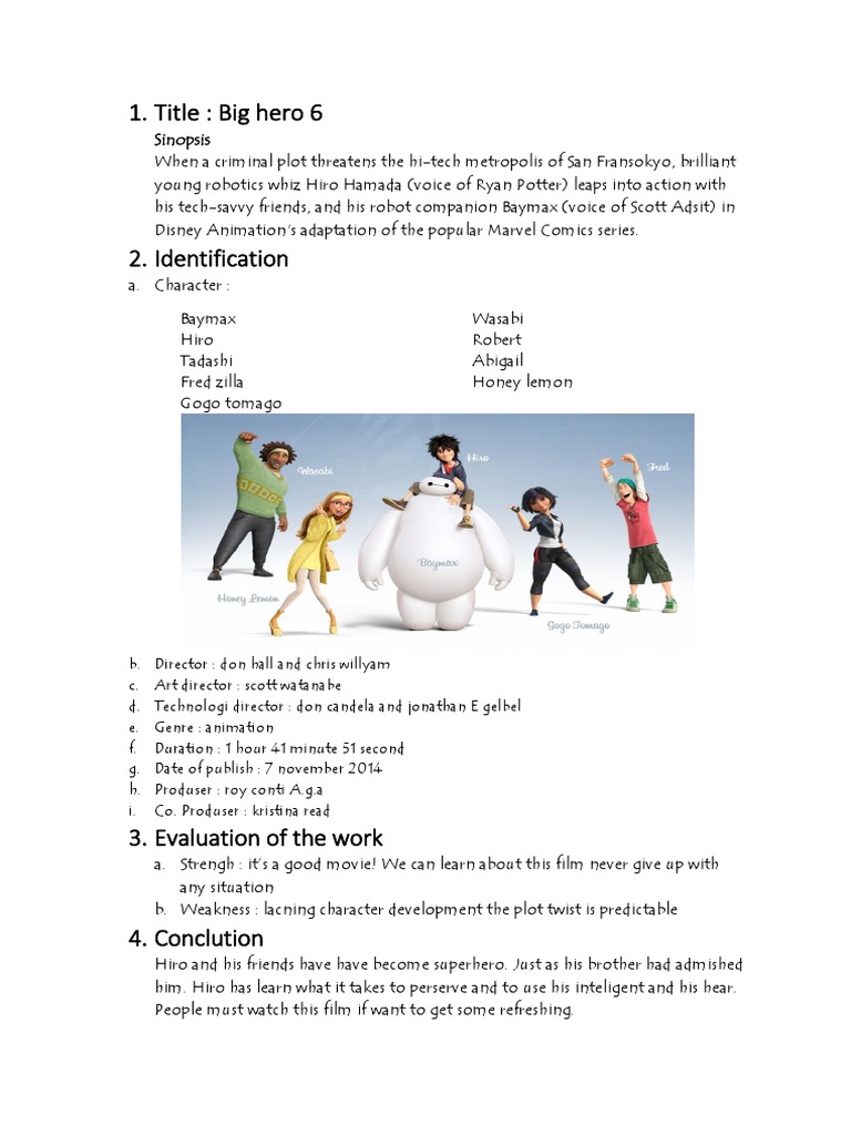 Animation Fans: Big Hero 6 | PDF | General Fiction