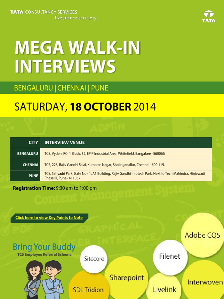 Mega Walk-In Interviews for IT Roles | PDF | Share Point | J Query