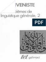 Benveniste Emile - Problèmes de Linguistique Générale Tome 2