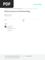 Ethical Issues in Social Networking Research