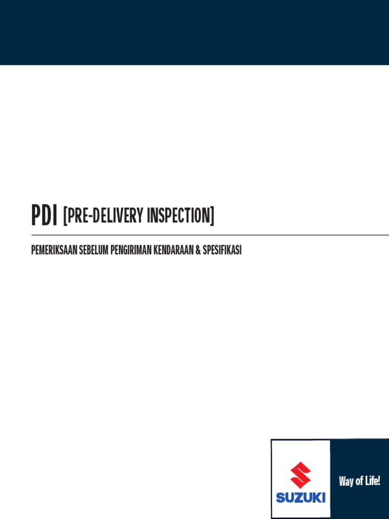 Panduan PDI Kendaraan Suzuki | PDF | Komputer | Teknologi & Rekayasa