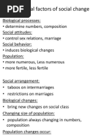 Biological Factors of Social Change