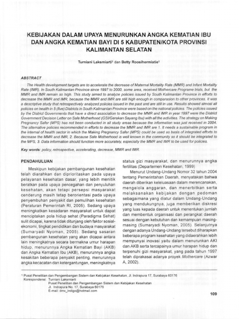 Sidamukti dan Upaya Menurunkan Angka Kematian Ibu dan Anak melalui Peningkatan Layanan Kesehatan