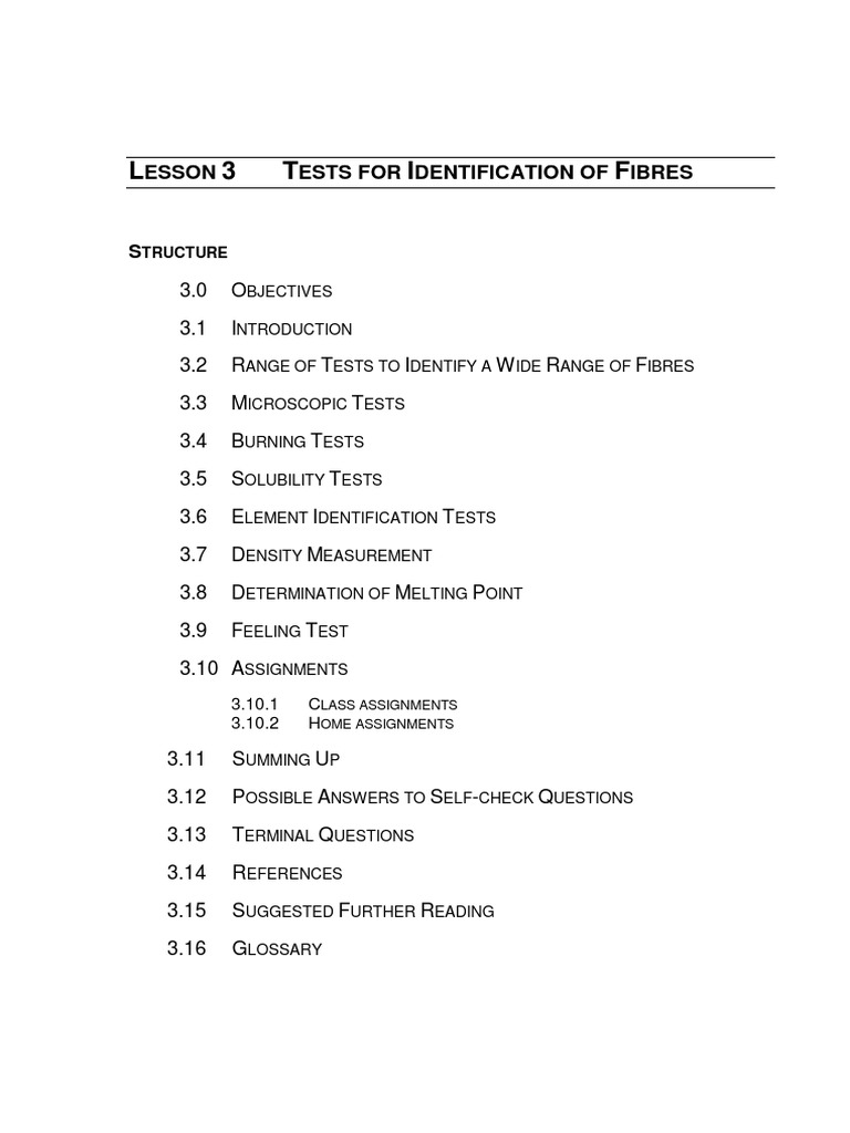 Fibre Identification Testing Methods | PDF | Fibers | Rayon