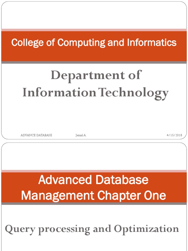 Advance Database Chapter 1-1 | PDF | Database Index | Relational Database