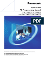 PC Programming Manual: KX-TDA30/KX-TDA100 KX-TDA200/KX-TDA600