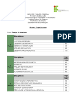 Grade e Corpo Docente - Design de Interiores