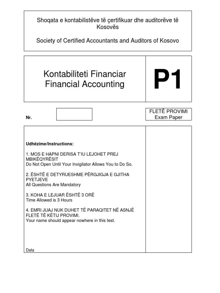 Ushtrime Kontabilitet Financiar PDF | PDF
