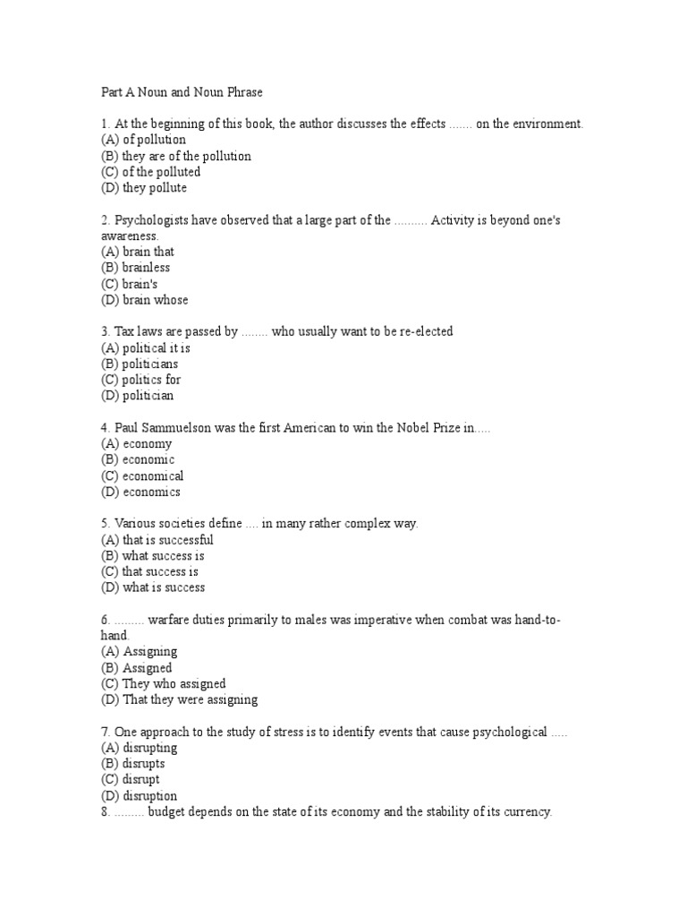 Contoh Soal Noun Phrase Dan Jawabannya Contoh Soal Terbaru