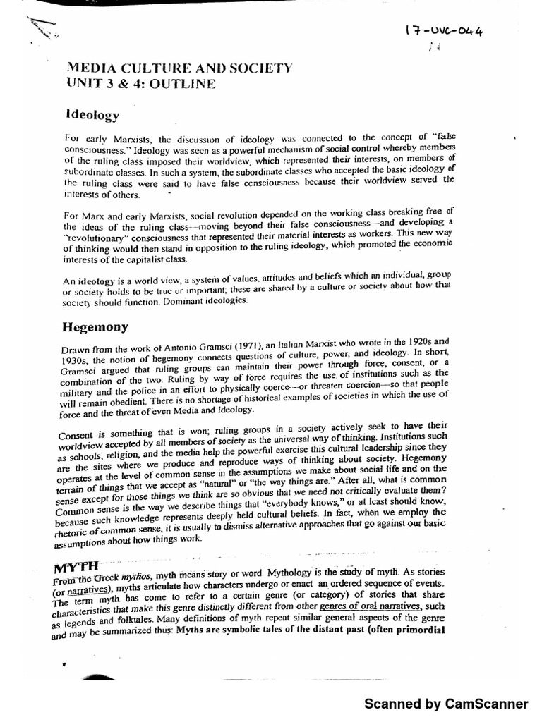 Media Culture And Society Notes Pdf