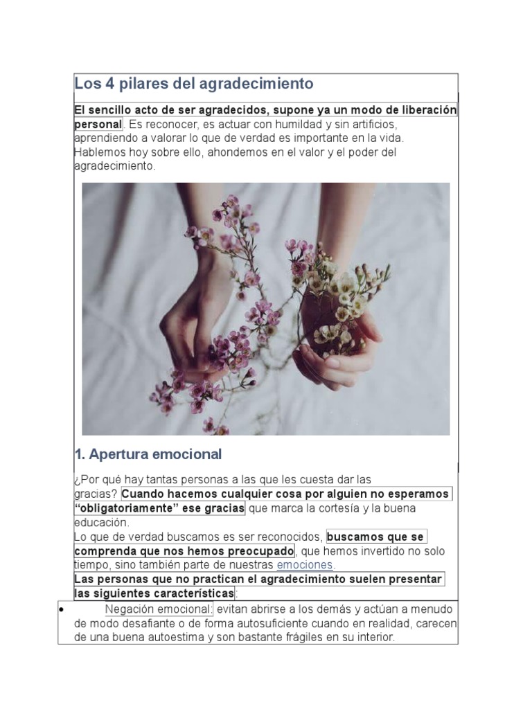 El Poder del Agradecimiento | PDF | Gratitud | Las emociones