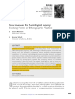 ROBINSON SCHULZ. New Avenues For Sociological Inquiry. Evolving Forms of Ethnographic Practice
