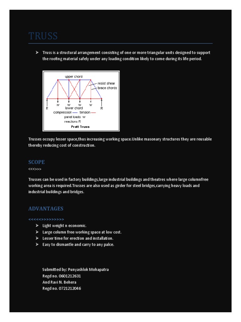 Benefits of Truss Structures in Construction | PDF | Technology ...