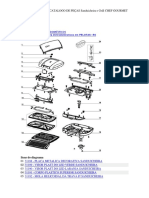 Vista Explodida e Catalogo de Peças Sanduicheira e Grill Chef Gourmet Sg401