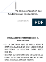 El Positivismo Como Concepción Que Fundamenta Al Conductismo