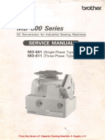 Brother MD-601, -611 AC Servomotor Service Manual