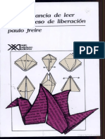Paulo Freire La Importancia de Leer y El Proceso de Liberación PDF