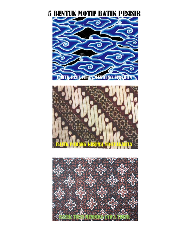 Motif Batik Pesisir - Contoh Motif Batik