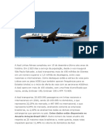 A Azul Linhas Aéreas Completou em 15 de Dezembro Último Oito Anos de História