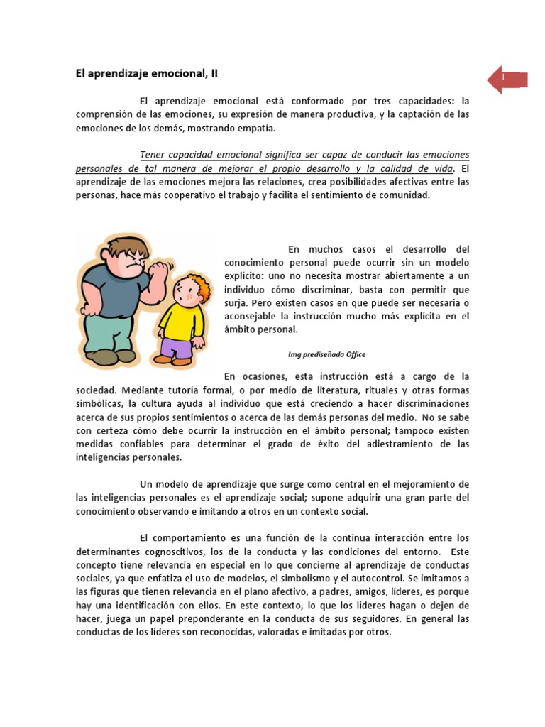 Aprendizaje Emocional y su Impacto | PDF | Las emociones | Motivación