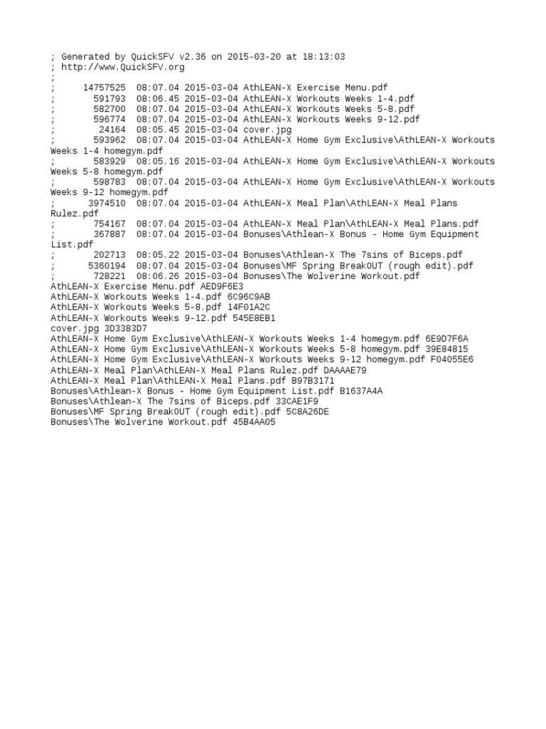 AthLEAN X The Original Pro Athlete Workout PDF PDF