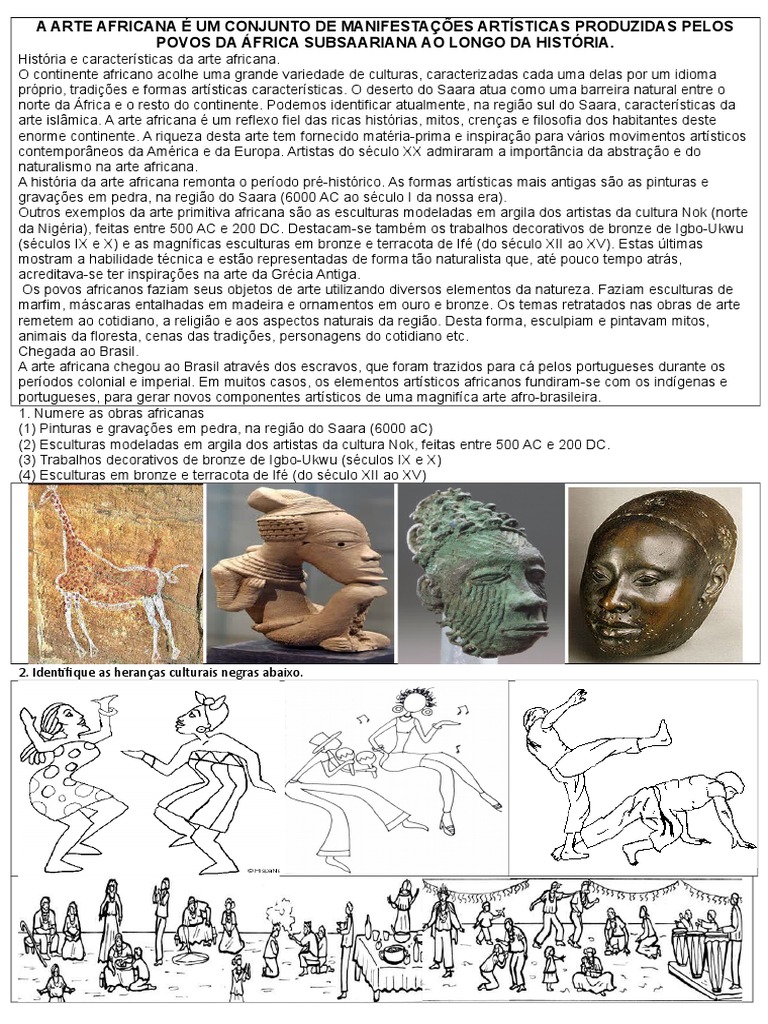 A história e as características da arte africana desde os períodos pré ...