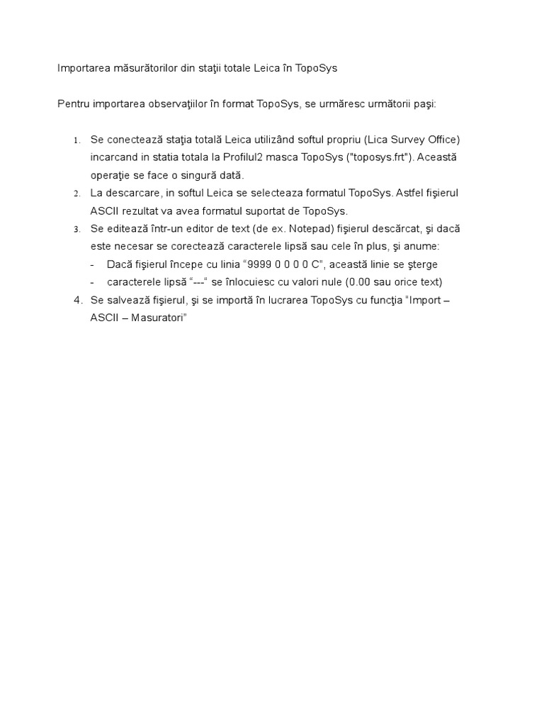Leica Toposys | PDF
