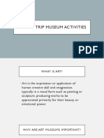 pre-art trip museum activities