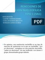 Reacciones de Sustitucion Nucleofilica Tipo 1 Sn1