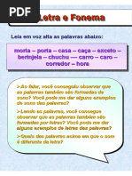 Letra e Fonema