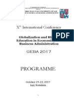 Programme: X International Conference