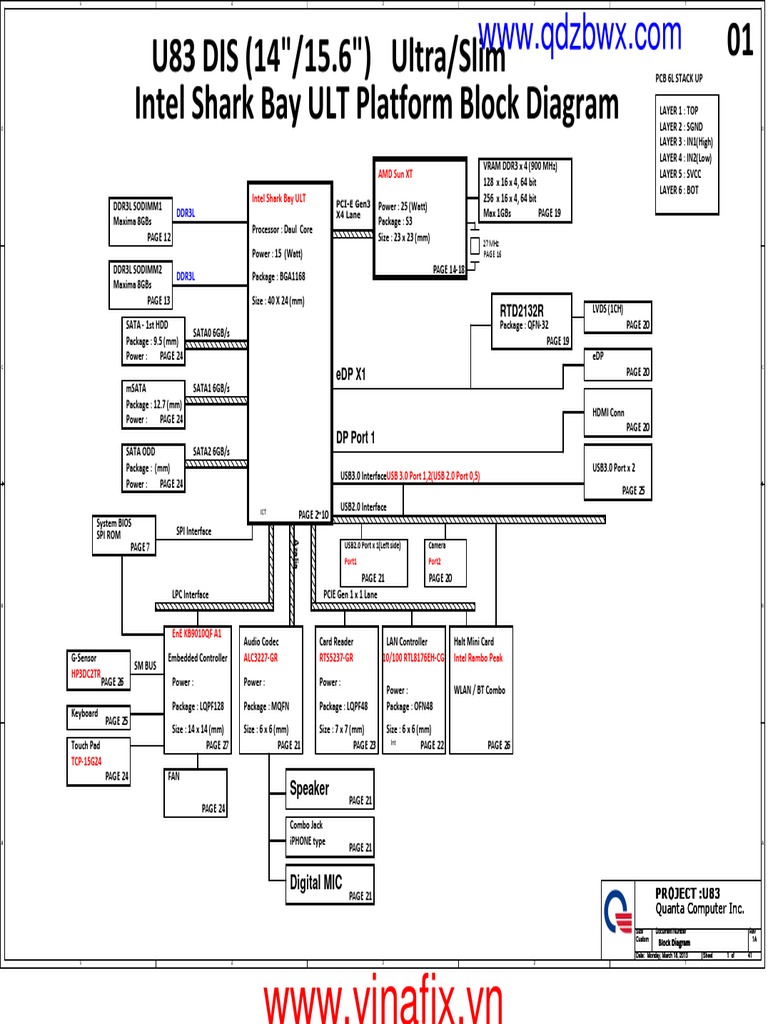 HP Pavilion 15-n249sl DA0U83MB6E0 Schematic | Eletrônicos Digital