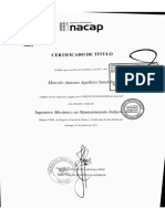 Certificado de Titulo Mecánico