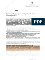 Sarasin Publie Un Rapport Sur La Gestion de La Fortune Islamic 2010